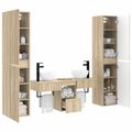 vidaXL Sada kúpeľňového nábytku 5 ks Dub sonoma 33 x 34,5 x 160 cm