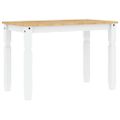 vidaXL Jedálenský stôl Corona biely 112x60x75 cm borovicový masív