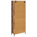 vidaXL Highboard Staré drevo 69,5 x 34 x 180 cm Kompozitné drevo