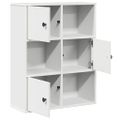 VidaXL Knižnica Biela 60x24x76,5 cm Konštrukcia dreva