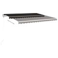 vidaXL Automatická zaťahovacia markíza 400x350 cm antracitová