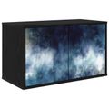vidaXL Nástenný TV kabinet RAALTE 69 x 33 x 40 cm Čierny dub