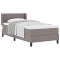 vidaXL Posteľ s pružinovým rámom Sivohnedá 200 x 90 cm látka