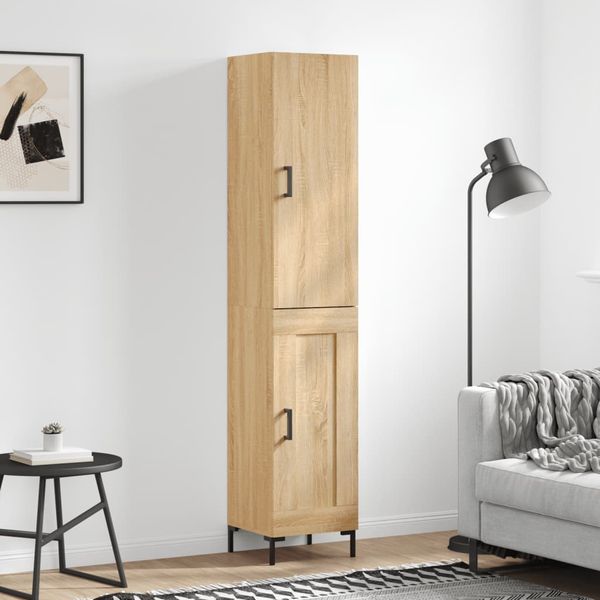 vidaXL Vysoká skrinka dub sonoma 34,5x34x180 cm spracované drevo