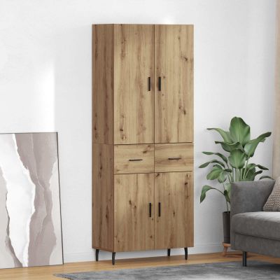 vidaXL Highboard 2 ks Remeselný dub 69,5 x 34 x 180 cm