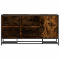 vidaXL Lavica na topánky dymový dub 100x40x53,5cm kompozitné drevo+kov