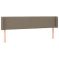 vidaXL Čelo postele s LED sivohnedé 163x16x78/88 cm látka