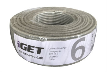 Sieťový kábel iGET CAT6 UTP PVC Eca 100m/role Sieťový kábel iGET CAT6 UTP PVC Eca 100m/role