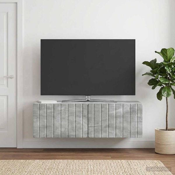 vidaXL Nástenná TV skrinka Nástenný Betónovo sivá 98 x 31 x 30 cm