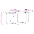 vidaXL Záhradný jedálenský set 11 ks Čierna Oceľ
