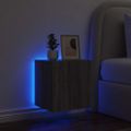 vidaXL TV nástenná skrinka s LED svetlami sivý dub sonoma 40,5x35x40cm