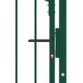 vidaXL Plotová brána EMMEN s hrotmi oceľ 104x109,5 cm zelená