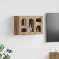 vidaXL Závesná skrinka s poličkou ELST Dub artisan 60 x 20 x 40 cm