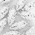 vidaXL Vianočná guľa z ihličia 40 ks Strieborná 4 x 9 cm Plast