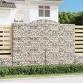 vidaXL Oblúkové gabionové koše 15 ks 300x50x220/240 cm pozinkované železo