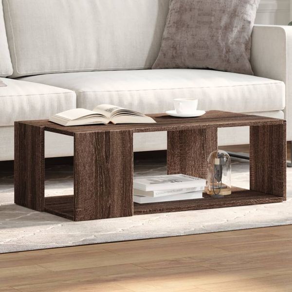 vidaXL Konferenčný stolík hnedý dub 89,5x48x30 cm kompozitné drevo