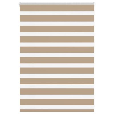 vidaXL Zebrová roleta pieskovo hnedá 105x100 cm šírka látky 100,9 cm polyester