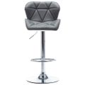 vidaXL Barová stolička 2 pcs Sivá 44 x 48 x 105,5 cm Umelá koža
