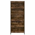 vidaXL Knižnica 80 x 30 x 189,5 cm Kompozitné drevo Dymová dub