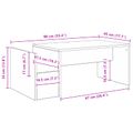 vidaXL Konferenčný stolík Staré drevo 90 x 45 x 35 cm Kompozitné drevo