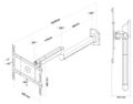 Neomounts  FPMA-HAW050 / Flat Screen Wall Mount (102 cm long) / White Držák, VESA, nástenný, pro obrazovky, úhloprícka 10"-40", 3 otocné body, náklon 30°, otácení 180°, rotace 360°, nosnost 10kg, oce