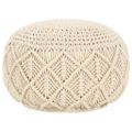 vidaXL Ručne vyrobená taburetka macrame 45x30 cm, bavlna