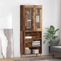 vidaXL Highboard Staré drevo 69,5 x 34 x 180 cm