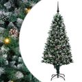 vidaXL Umelý vianočný stromček Zelená 180 cm PVC a Oceľ a Plast