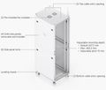 Ubiquiti UniFi 42U Rack Cabinet 800 Perforated - Stojanový rozvaděč, výška 42U, ventilátory, perforované dveře