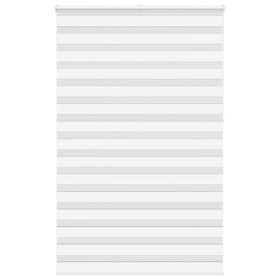 vidaXL Zebra roleta biela 150x230 cm šírka látky 145,9cm polyester
