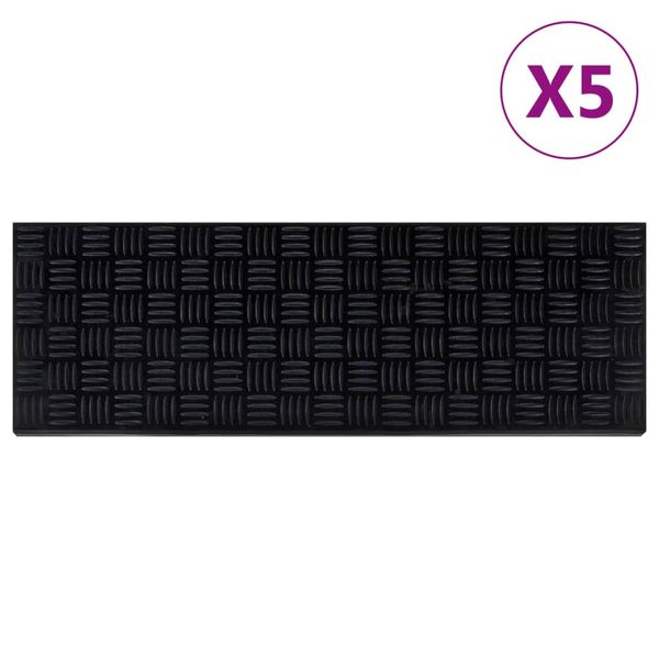 vidaXL Schodiskové stupne 5 ks 25x75 cm guma