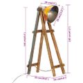 vidaXL Stojacia lampa viacfarebná E27 masívne mangové drevo