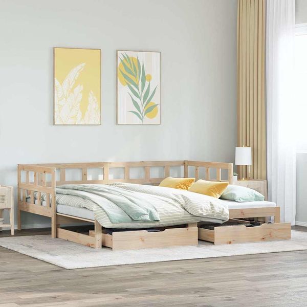 vidaXL Rozkladacia denná posteľ s matracmi bez matraca 80x200 cm