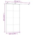 vidaXL Posuvné dvere s kovaním ESG sklo a hliník 102,5x205 cm