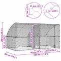 vidaXL Psí kennel 2 ks Strieborná 4 x 2 x 2 m Pozinkovaná oceľ