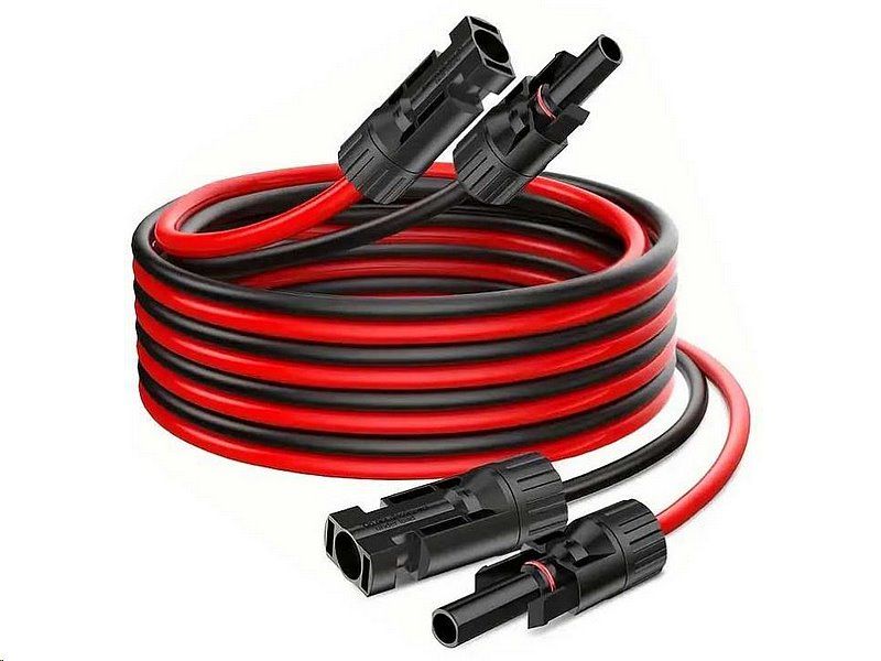 Solárny kábel 3m predlužovací H1Z2Z2-K, 4mm2, červený+čierny s konektormi MC4