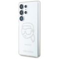 Puzdro Karl Lagerfeld HC IML Rhinestones K Head pre Samsung Galaxy S25 Ultra transparentné