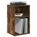 vidaXL Skrinka na gramofónové platne Dymový dub 38 x 33 x 61 cm