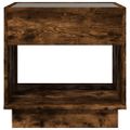 vidaXL Konferenčný stolík s nekonečnými LED dymový dub 50x50x50 cm