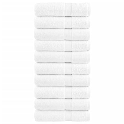 vidaXL Prémiové osušky SOLUND 10 ks biele 100x150 cm 600 g/m2