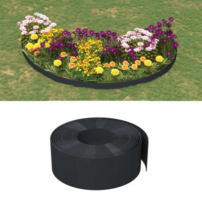 vidaXL Záhradné vidlice 25 m 20 cm PE Čierna