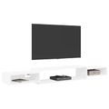 vidaXL Nástenný TV kabinet Nástenná montáž Biela 180 x 28 x 21 cm
