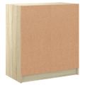 vidaXL Bočná skrinka so sklenenými dvierkami dub sonoma 68x37x75,5 cm