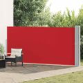 vidaXL Zaťahovacia bočná markíza na terasu 170x1200 cm, červená