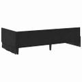 vidaXL Rohový rám postele s čelnou doskou Čierna 80 cm x 200 cm Zamat