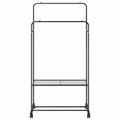 vidaXL Vešiak na oblečenie Čierna 80 x 53 x 156 cm