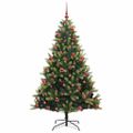 vidaXL Umelý skladací vianočný stromček 300 LED diód Zelená 180 cm