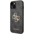 Puzdro Guess pre iPhone 15 6,1" GUHCP15S4GMGGR sivé HC PU koža 4G Metal Logo