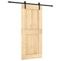 vidaXL Posuvné dvere 90 x 210 cm Masívne borovicové drevo (neupravené)