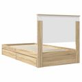 vidaXL Úložná posteľ Sonoma dub 100 x 200 cm Kompozitné drevo